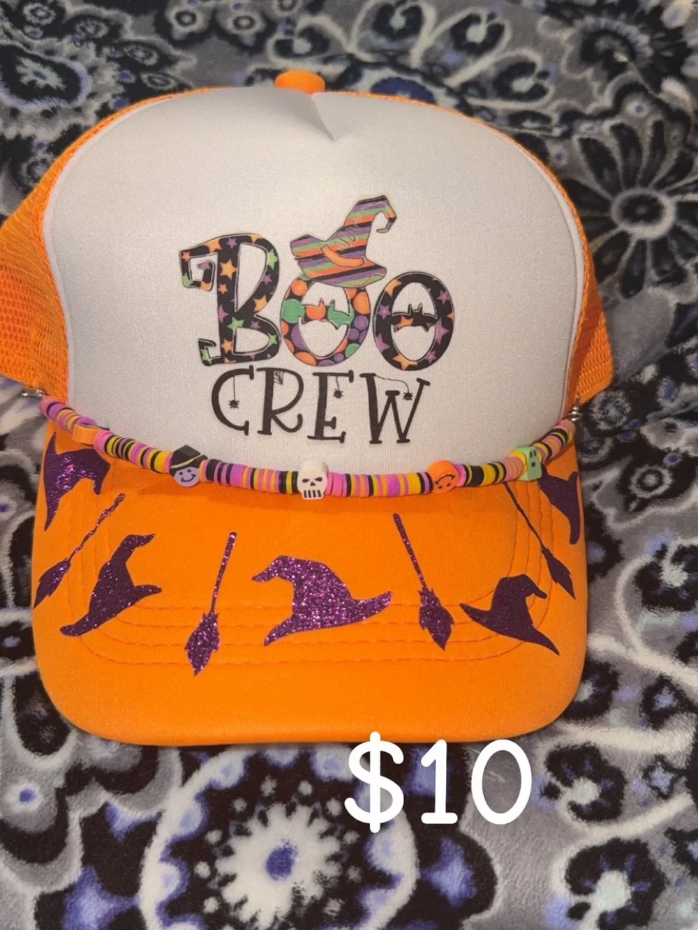 Halloween 'Boo Crew' Orange Trucker Hat